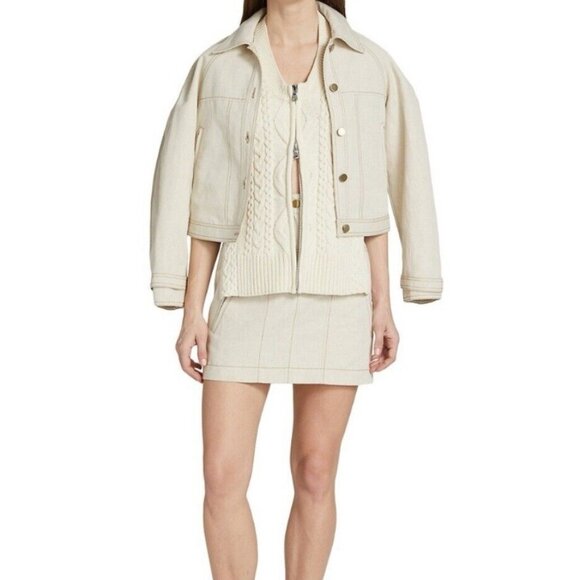 3.1 Phillip Lim Size S Zip Front Cable Knit Sleeveless Top - Picture 6 of 10